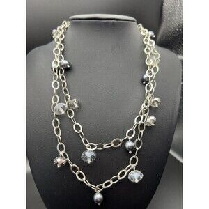 LOFT Faux Pearl Station Necklace